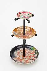Mixed Enamel Plates Jewelry Stand