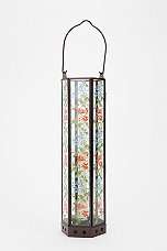 Tall Hand Painted Lantern