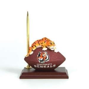  Cincinnati Bengals NFL Mascot Desk Pen & Clock Set (6.5 