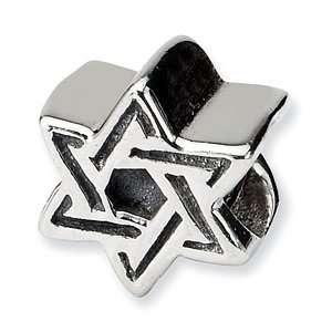    Sterling Silver Reflections Kids Star of David Bead Jewelry