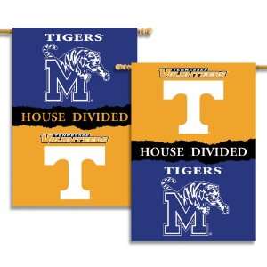 NCAA Tennessee   Memphis 2 Sided 28 by 40 inch House Banner with Pole 