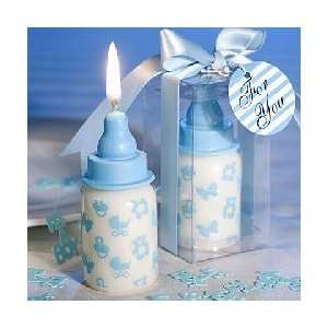 Blue Boy Decorated Bottle Candle Favors 