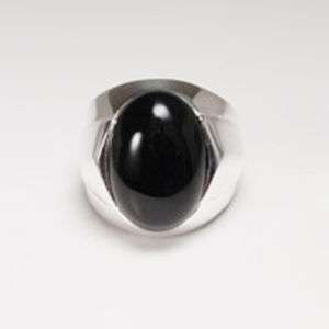 925 STERLING SILVER & BLACK ONYX MENS RING SIZE 11  