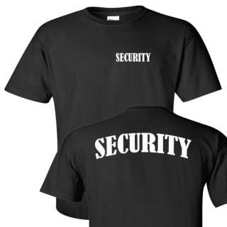 SECURITY POLICE guard front and back logo T shirt S 5XL  