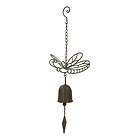 CAST IRON HANGING DRAGONFLY BELL WIND CHIME ORNATE 3 D
