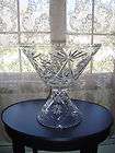 Star of David Large Punch Bowl and Matching Stand EUC