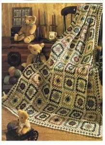  Crochet Pattern~Classic *Granny Squares* Blanket/Throw/Afghan~51x70ins