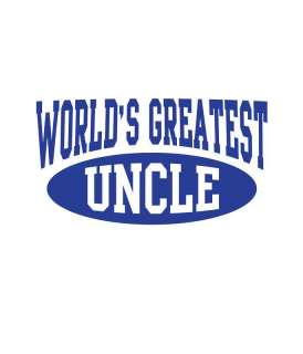 Worlds Greatest Uncle T Shirt Best Uncle TShirt Tee  