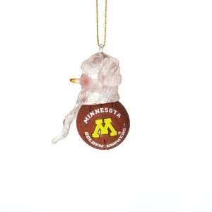 Minnesota Golden Gophers NCAA Acrylic Basketball Snowman Ornament (2 