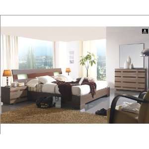  Modern Two Tone Bedroom Set Made in Spain 33B211 