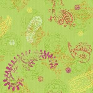  Paisley Lime Wallpaper