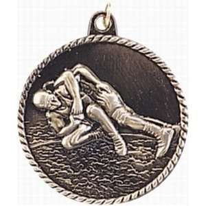High Relief Wrestling Trophy Medal 
