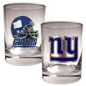  New York Giants NFL 2pc Rocks Glass Set