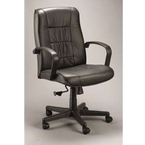 Eurotech Esteem Hi Back Executive Swivel Chair in Black Leather (Cow 