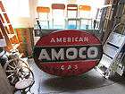 Vintage 1940s 50s Amoco American Gas Sign, Cast Iron with Enamel E333