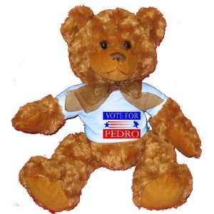  VOTE FOR PEDRO Plush Teddy Bear with BLUE T Shirt Toys 