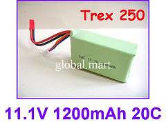 1200MAH 11.1V 20C 3cells Lipo battery for Trex 250 3S1P  