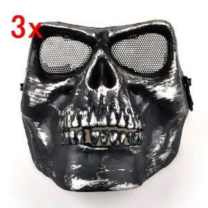  Neewer 3x Black Airsoft Full Face Protect Death Skull 