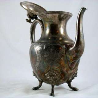 Antique Meriden Britannia Silver Plated Teapot 1866  