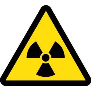 Label, Graphic For Radioactive Material Hazard, 4In Dia, Adhesive 