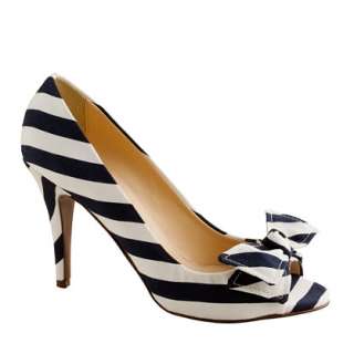 Evie stripe peep toe pumps   pumps & heels   Womens shoes   J.Crew