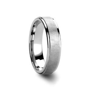  BROOKLYN Raised Etched Finish Tungsten Ring   6mm   FREE 