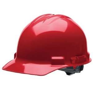  DUO SAFETY RED Cap Style 6 Point Pinlock Suspension Hard Hat 