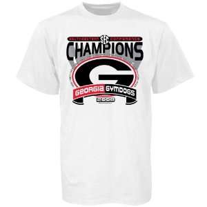  Georgia Bulldogs White 2008 SEC Gymnastics Champions T 