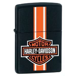 Harleydavidson Hd Logo W/Orange/White Stripe Zippo Lighter  