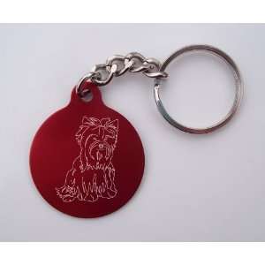  Laser Etched Yorkshire Terrier Key Chain
