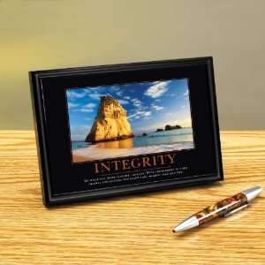  Successories Integrity Cathedral Rock Framed Desktop Print 