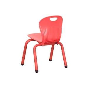 Kids Chair Red Plastic Stackable 13 inch Seat Height  