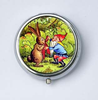   & Bunny pillbox PILL case box holder fairytale rabbits DIY  