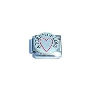  Clearly Charming Token of Love Heart Italian Charm 