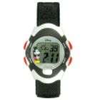   Mickey Mouse Watch with Square Digital Dial and Black Fabric Band