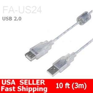 Frisby 10ft USB 2.0 Male Female M/F Extension Cable Cord Laptop 