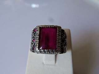 925 STERLING SILVER MENS RUBY RING NEW  