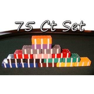75 Rectangular Poker Chips   European Style Plaque