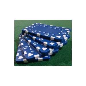   32 Gram Rectangular Plaque Style Poker Chips Blue