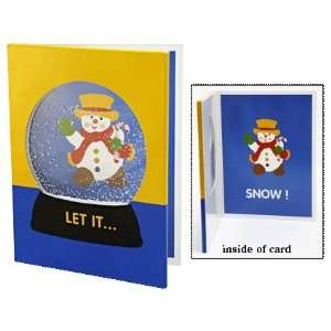  Snowman Snow Globe Greeting Card