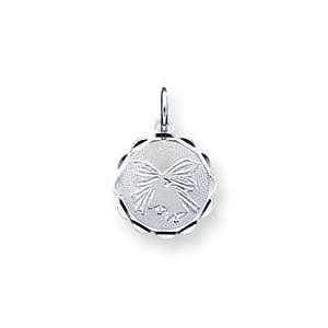  Sterling Silver Wedding Bells Disc Charm QC2075 Jewelry