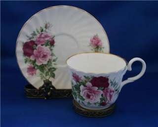 Beautiful Royal Stuart Roses Cup & Saucer England  