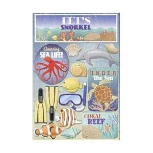   Stickers 5.5X9 Lets Snorkel; 6 Items/Order Arts, Crafts & Sewing