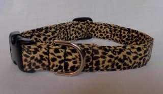 Leopard Print CUSTOM MADE Adjustable Dog/Pet/Cat Collar CUTE  