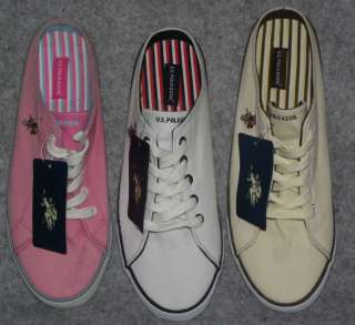 US POLO ASSN Womens Open Back Sneakers Shoes Size 6 7 7.5 8 8.5 9.5 10 