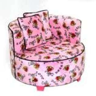 Magical Harmony Kids 70129 Redondo Chair Minky   Pink Heart at  