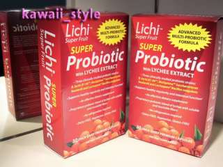   Super Fruit Probiotic with Lychee Extract 60 Premium Capsules for Diet