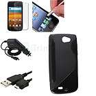Black S Line TPU Case+LCD+Charg​er+Cable+Stylu​s For Samsung 
