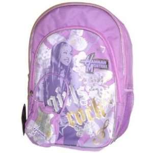  Hannah Montana Purple Backpack Large w/ Free Phone Holder 