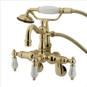  DT130 Hot Springs Wall Mount Clawfoot Tub Filler with Hand Shower 